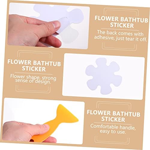 Wakauto 20Pcs Flower Shape Non-Slip Bath Safety Stickers
