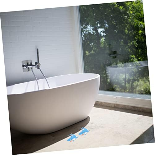 Safety Showers Peva Non-Slip Shark Blue Stickers Bathroom Kitchen