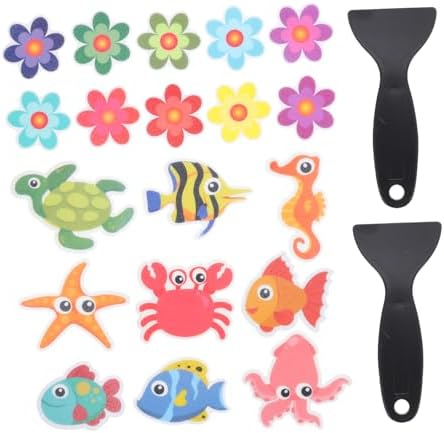 Ciieeo Anti-Slip Bathtub Stickers with Cartoon Animals 21 Pieces Set