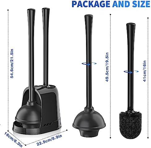 LOVLOY 2 Pcs Toilet Plunger and Brush Set