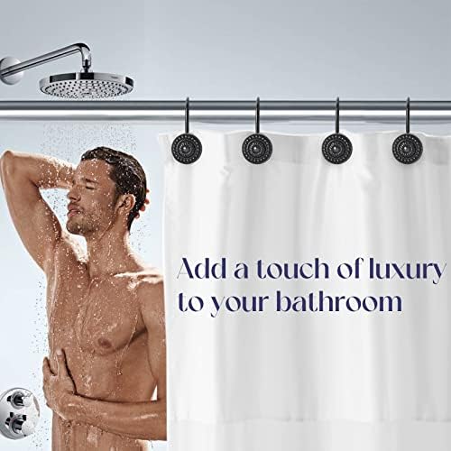12 strongly rust-resistant oval shower hooks perfect for your bathroom