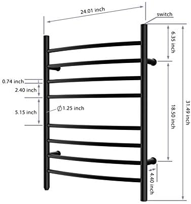 Curved Towel Warmer from HEATGENE for Efficient Drying