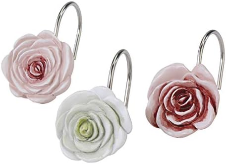 Avanti Linens Shower Curtain Hooks Spring Garden Collection Set of 12