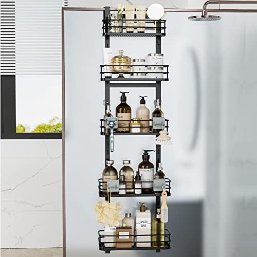 Adjustable 5 Tier Over the Door Shower Caddy