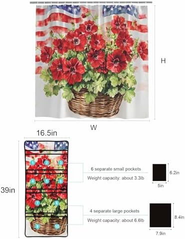Elegant Independence Day Red Showers Organizer
