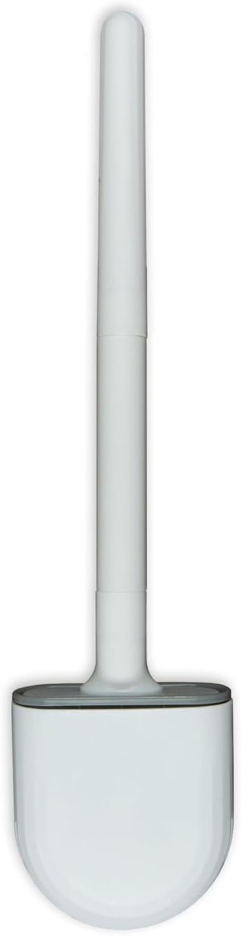 Detachable Hanging Toilet Brush with Adhesive Hook - Compact for Home Travel Use