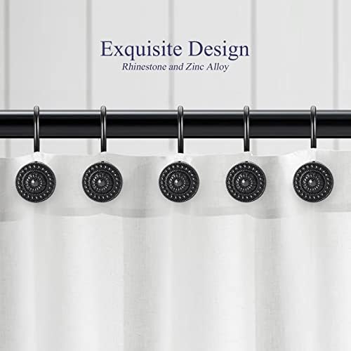 12 strongly rust-resistant oval shower hooks perfect for your bathroom