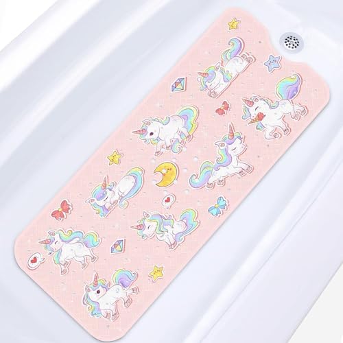 Stunning Kawaii Unicorns Bathtub Mat for Kids