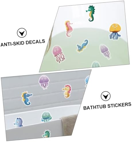 Ciieeo 10pcs Cartoon Bathtub Stickers for Bathroom Decoration