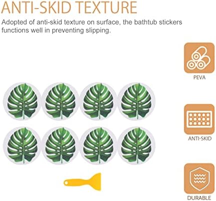 Zerodeko Non Slip Bathtub Decals Leaf Shape for Kids