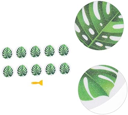 VALICLUD Non-Slip Leaf Shape Bathtub Stickers Set