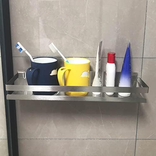 Stainless Steel Shower Caddy with Guard Rail 157 Inch Silver