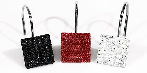 Clear Crystal Shower Curtain Hangers
