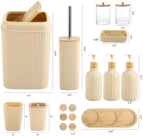 Bathroom Set 17PCS Black bath Accessories for Modern Home