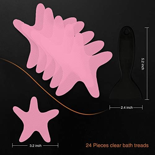Anti Slip Shower Stickers 24 PCS Pink Safety Decals
