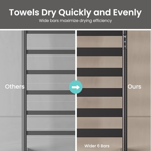 Electric Towel Warmer 12 Bars Constant Temperature Durable Energy Efficient