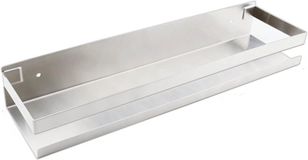 Stainless Steel Shower Caddy with Guard Rail 157 Inch Silver