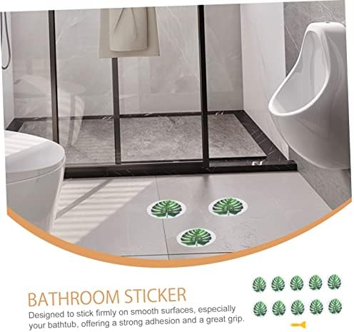 VICASKY Self Adhesive Bathtub Decals Leaf Shape Non Slip Stickers for Safety