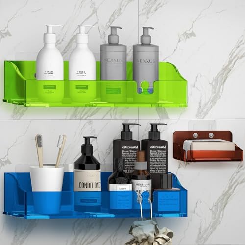 Blind Box 3-Piece Acrylic Shower Shelves