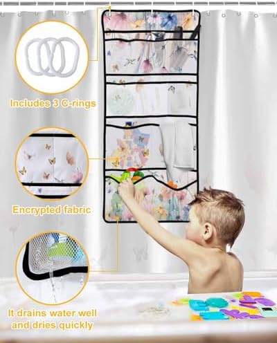 ZFUNCING Mesh Shower Organizer Set Waterproof Showers
