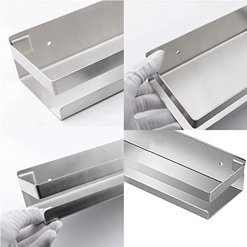 Stainless Steel Shower Caddy with Guard Rail 157 Inch Silver