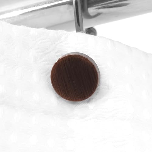 Elegantly Modern Bronze Shower Curtain Hangers for Rust-Free Showers