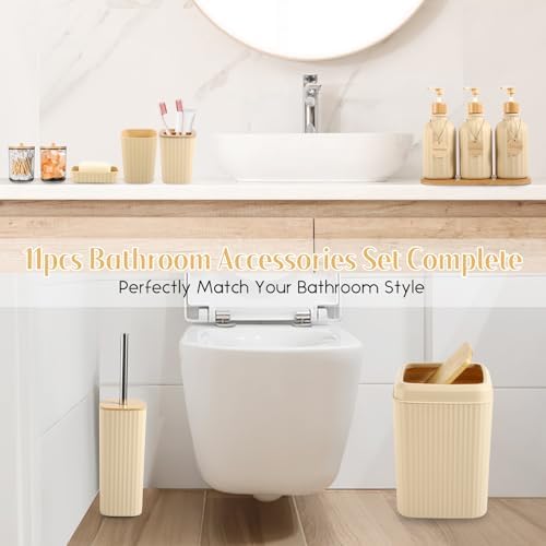 Bathroom Set 17PCS Black bath Accessories for Modern Home