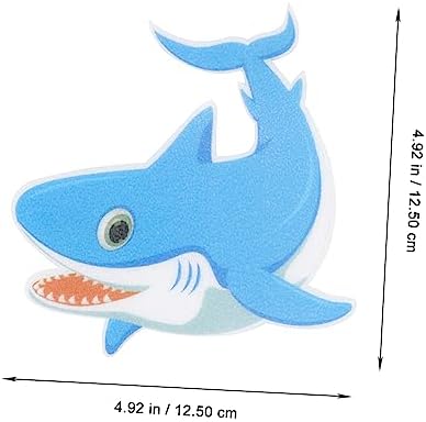 Safety Showers Peva Non-Slip Shark Blue Stickers Bathroom Kitchen