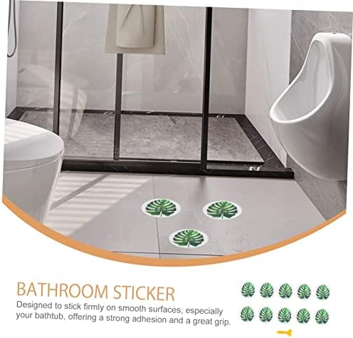 VALICLUD Non-Slip Leaf Shape Bathtub Stickers Set