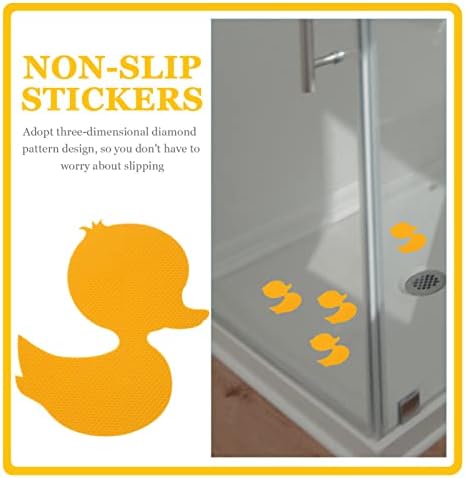 12-Piece Nonslip Bathtub Stickers Duck Shape Yellow Safety Anti-Slip