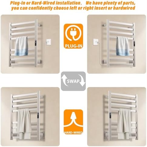 Fast-Warming Towel Warmer with 304 stainless steel material for your bathroom