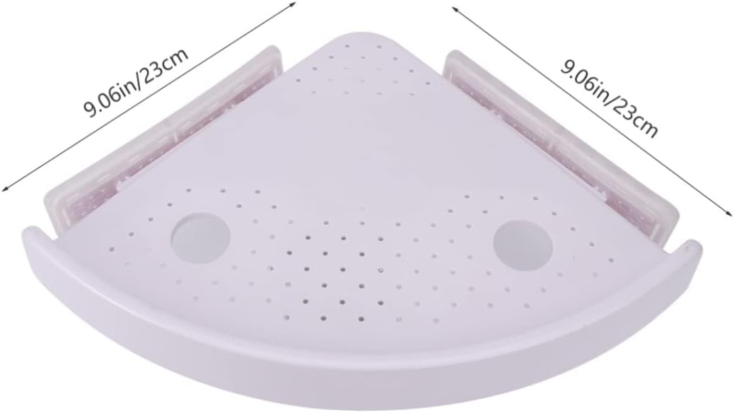 Zerodeko White Triangle Shower Shelf Sturdy Corner Storage Rack