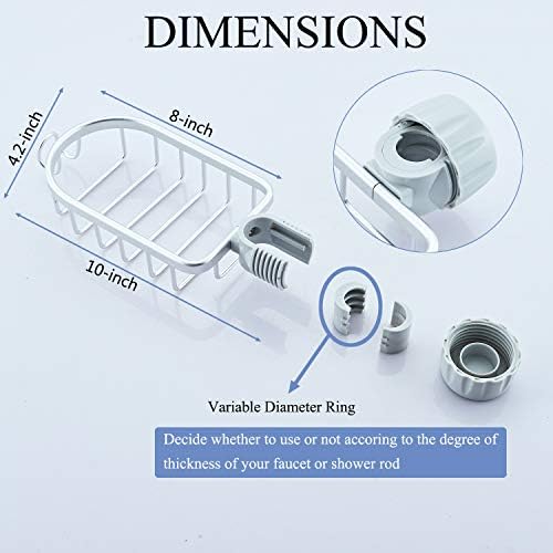 Hoinerus Shower Caddy with Bright Silver Color