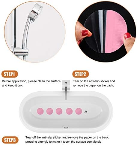 Non-Slip Bathtub Stickers 24PCS Pink Safety Treads