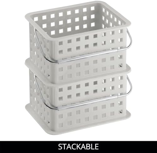 iDesign i-Handle Shower Caddy with Light Gray Made in USA