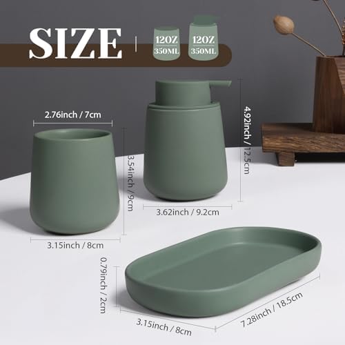 Matte Green Set of 3