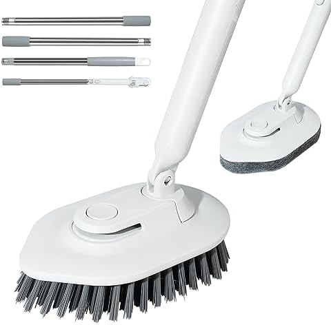 2 in 1 Tub and Tile Scrubber with 50 Long Handle