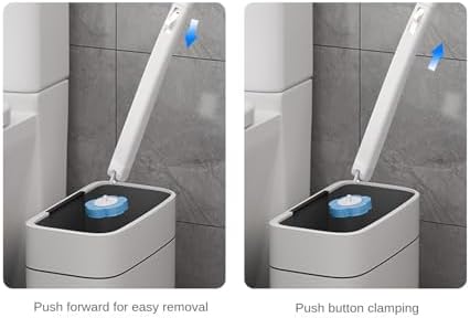 JUDEWY Disposable Toilet Brush Set 18-Refill Holder with Holder White