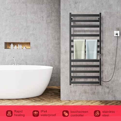 Colliford Towel Warmer Rack 12 Bars Wall Mounted