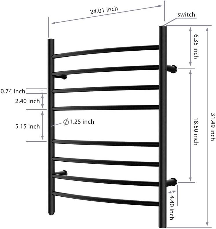 Curved Towel Warmer from HEATGENE for Efficient Drying