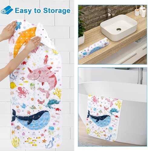 Topotdor Baby Bath Mat with Sea Animal Design