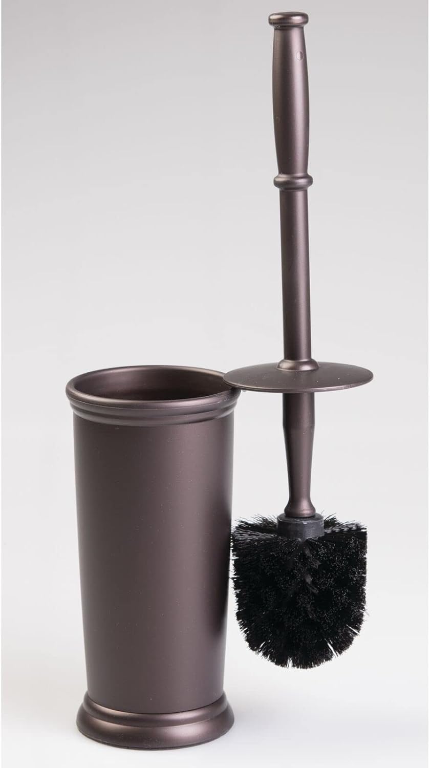 mDesign Toilet Bowl Brush and Holder - Bronze