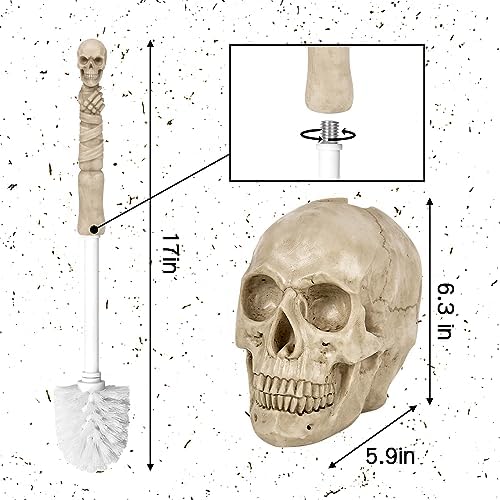 Gothic Skeleton Toilet Set for Halloween
