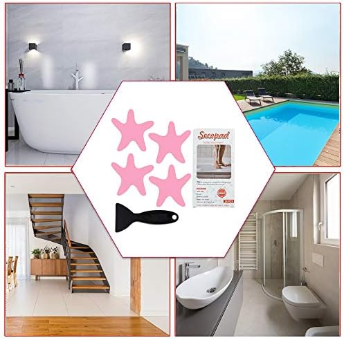 Anti Slip Shower Stickers 24 PCS Pink Safety Decals