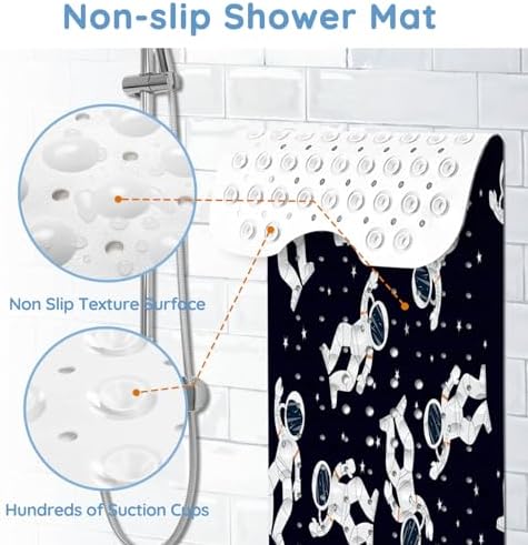 KINUUIS Kids Bath Mat with Suction Cups