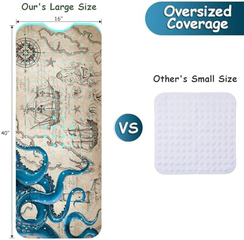 Bathtub Mat Non-Slip Octopus Extra Long