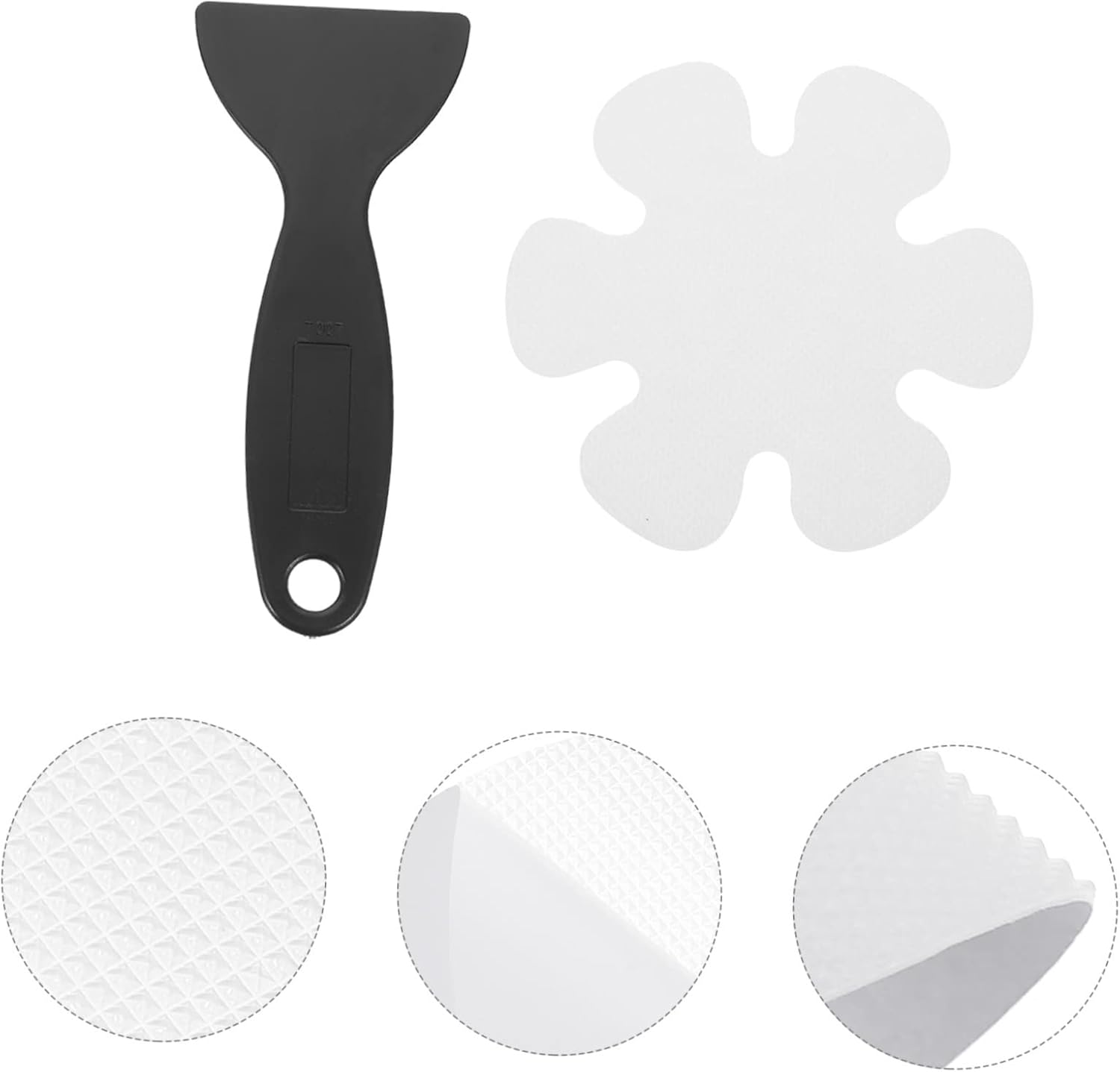 HAKIDZEL Bathroom Non-Slip Floor Stickers Flower Shape Decals Easy Install Set