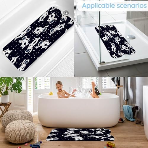 KINUUIS Kids Bath Mat with Suction Cups