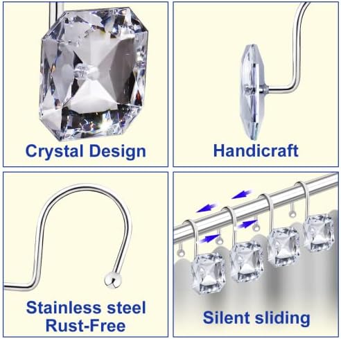 Stainless Steel Decorative Shower Curtain Hangers