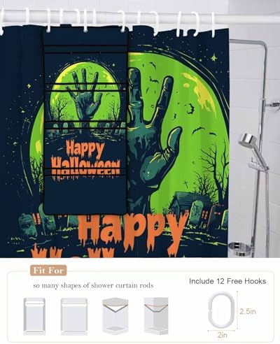 Shower Curtain Mesh Caddy with 10 Pockets